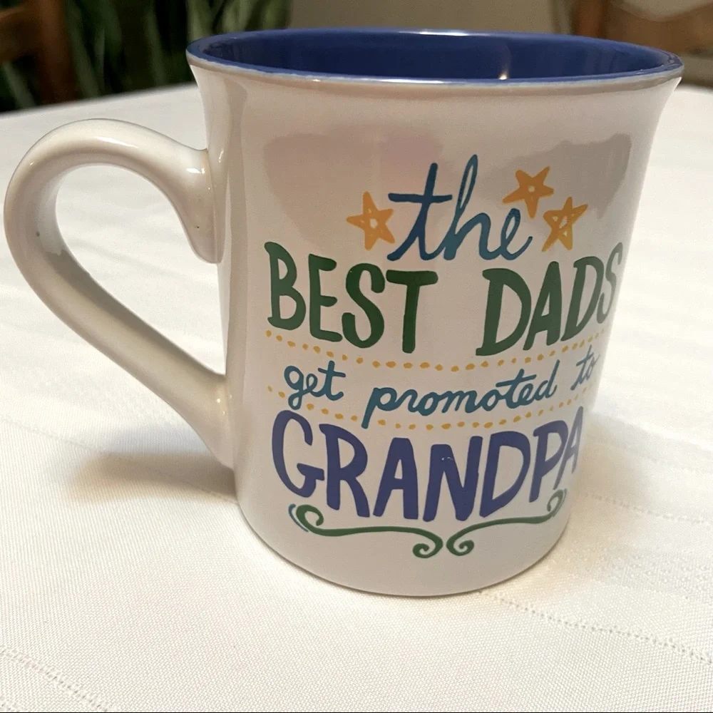 Coffee Mug “Best Dads Get Promoted to Grandpa” Ceramic Coffee Mug